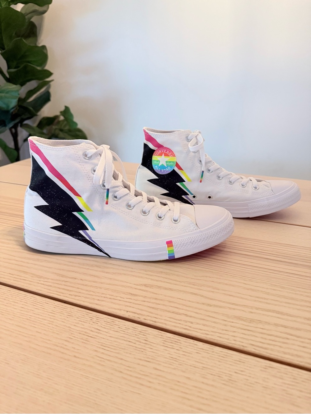 Converse Chuck Taylor All Star High Pride Lightning Bolt Sneakers M10/W12 - Picture 3 of 11